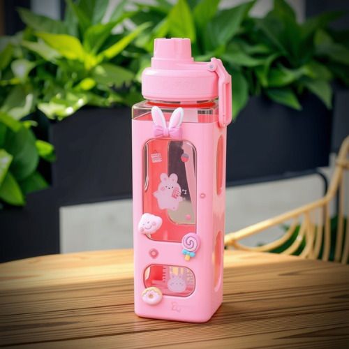 Cute Kawaii Bottle Leakproof Drinking Bottle with Straw 700 ml Water Bottle-image-22