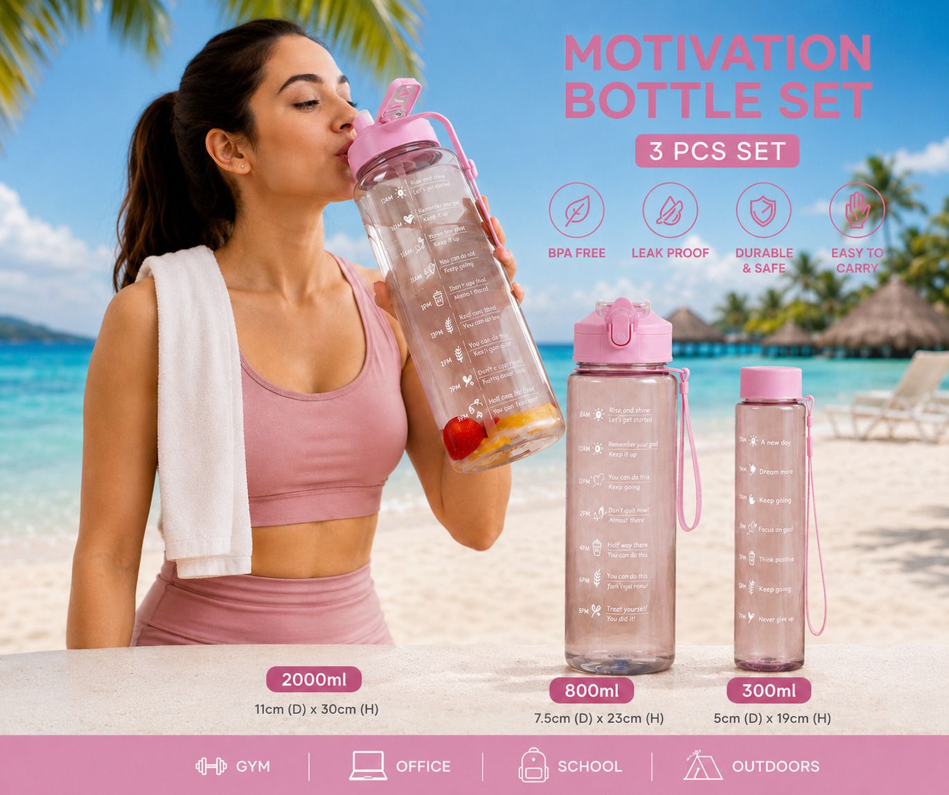mishwa Motivation Series 3200 ml Water Bottle-picture-33