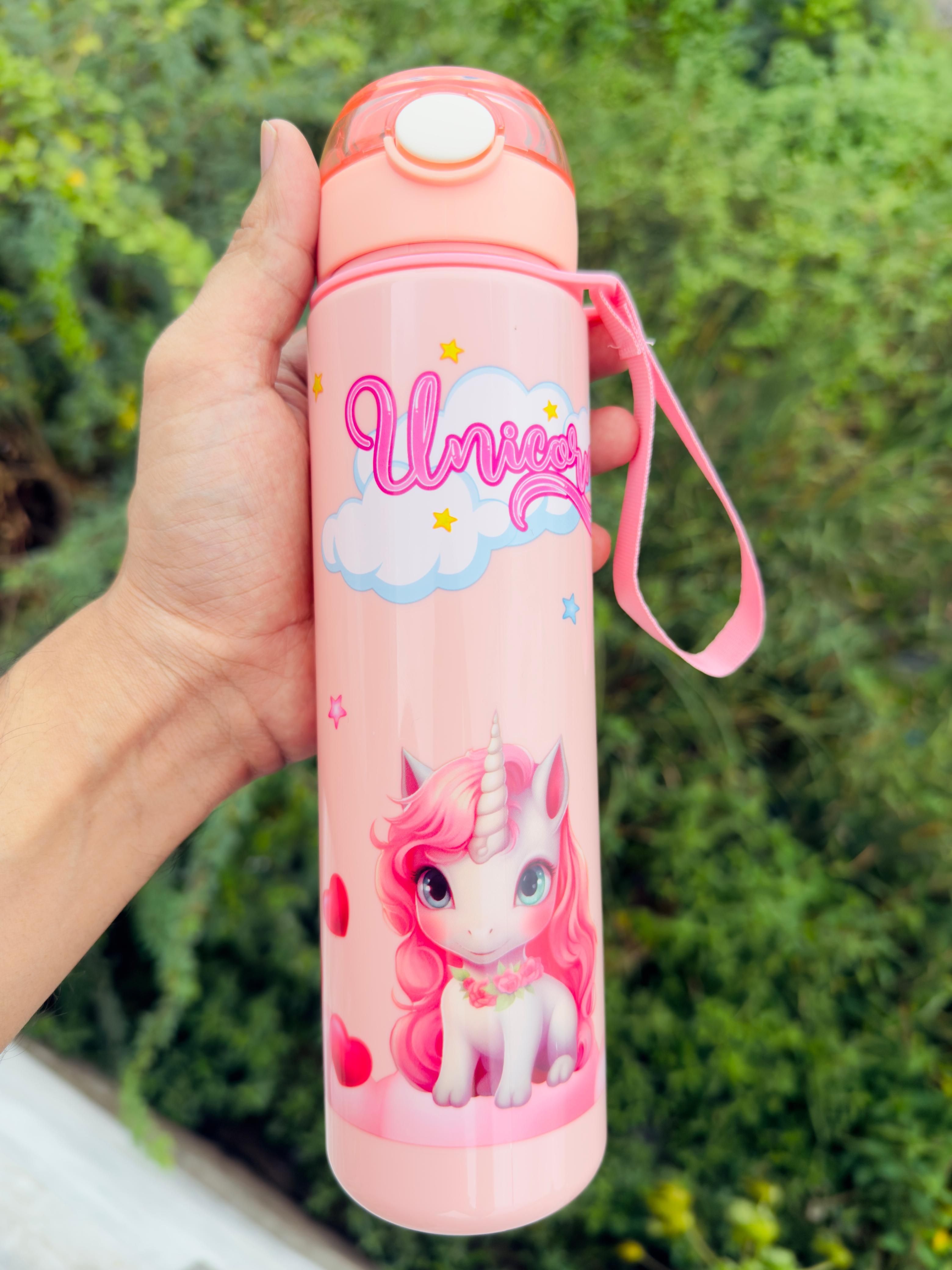 Kids Unicorn Water Bottle | Cute Sipper Bottle for Girls Boys School Use 900 ml Water Bottle-image-44