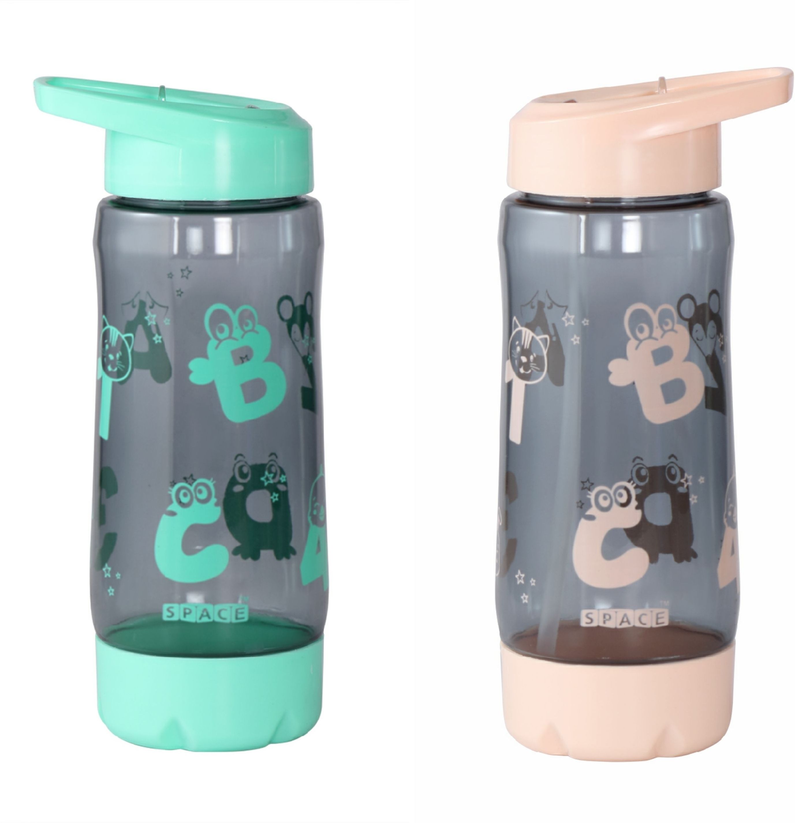 abd Oreo Sipper 600ML Water Bottle Pack of 2 Peach & Green 600 ml Water Bottles-picture-13