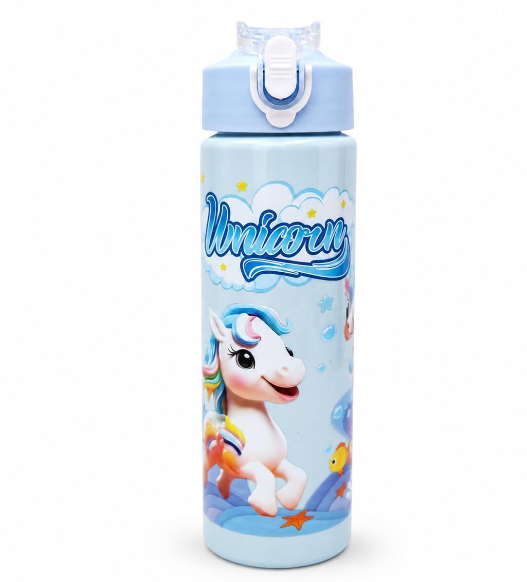decordine Cute Unicorn Sipper water Bottle with Straw & Lock Lid for Girls, Boys 900 ml Water Bottle-picture-40