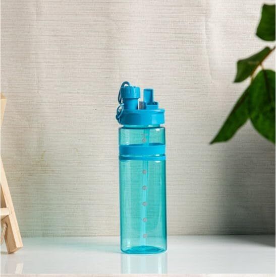 Water Bottle with Straw Two open Way Plastic Water Bottle 600 ml Water Bottle-image-47