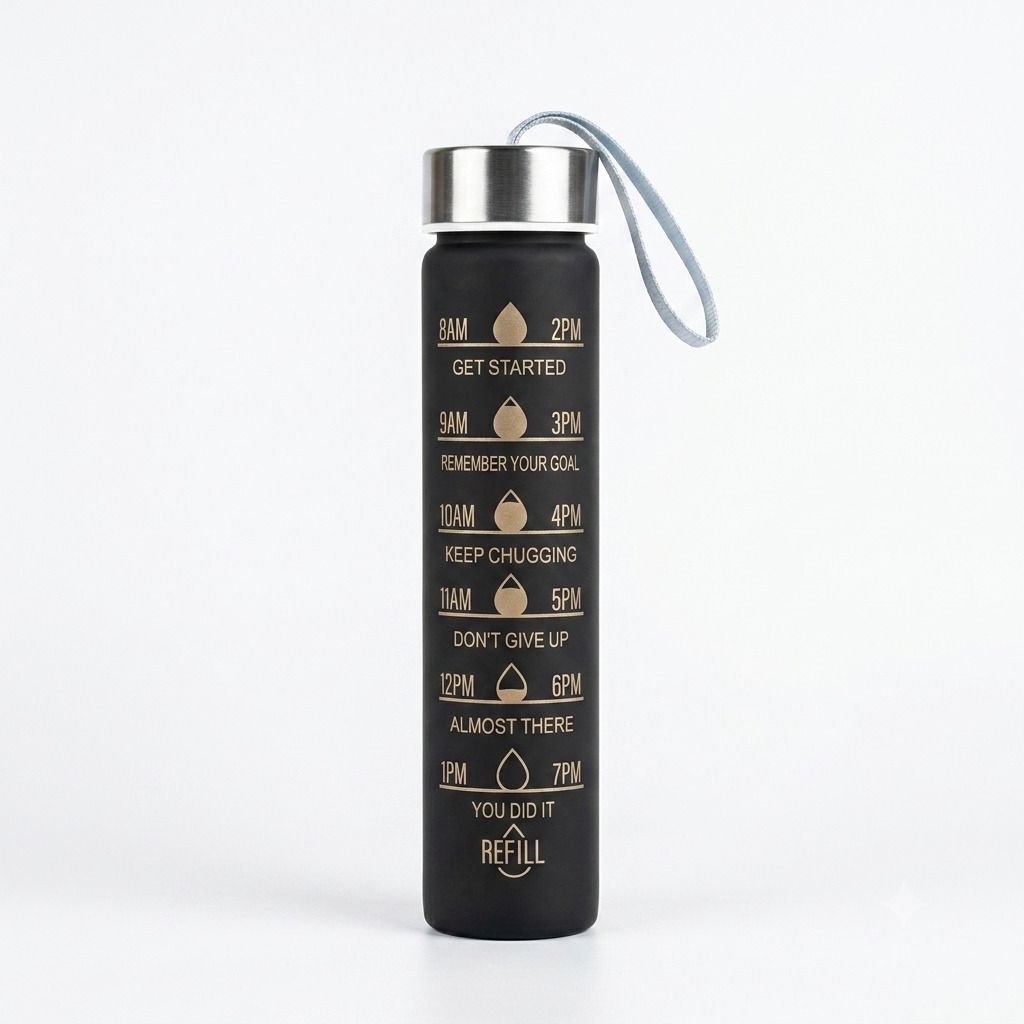 jmax Motivational Water Bottle | Leak Proof Reusable Bottle for Kids, Office, Gym 300 ml Water Bottles-picture-31