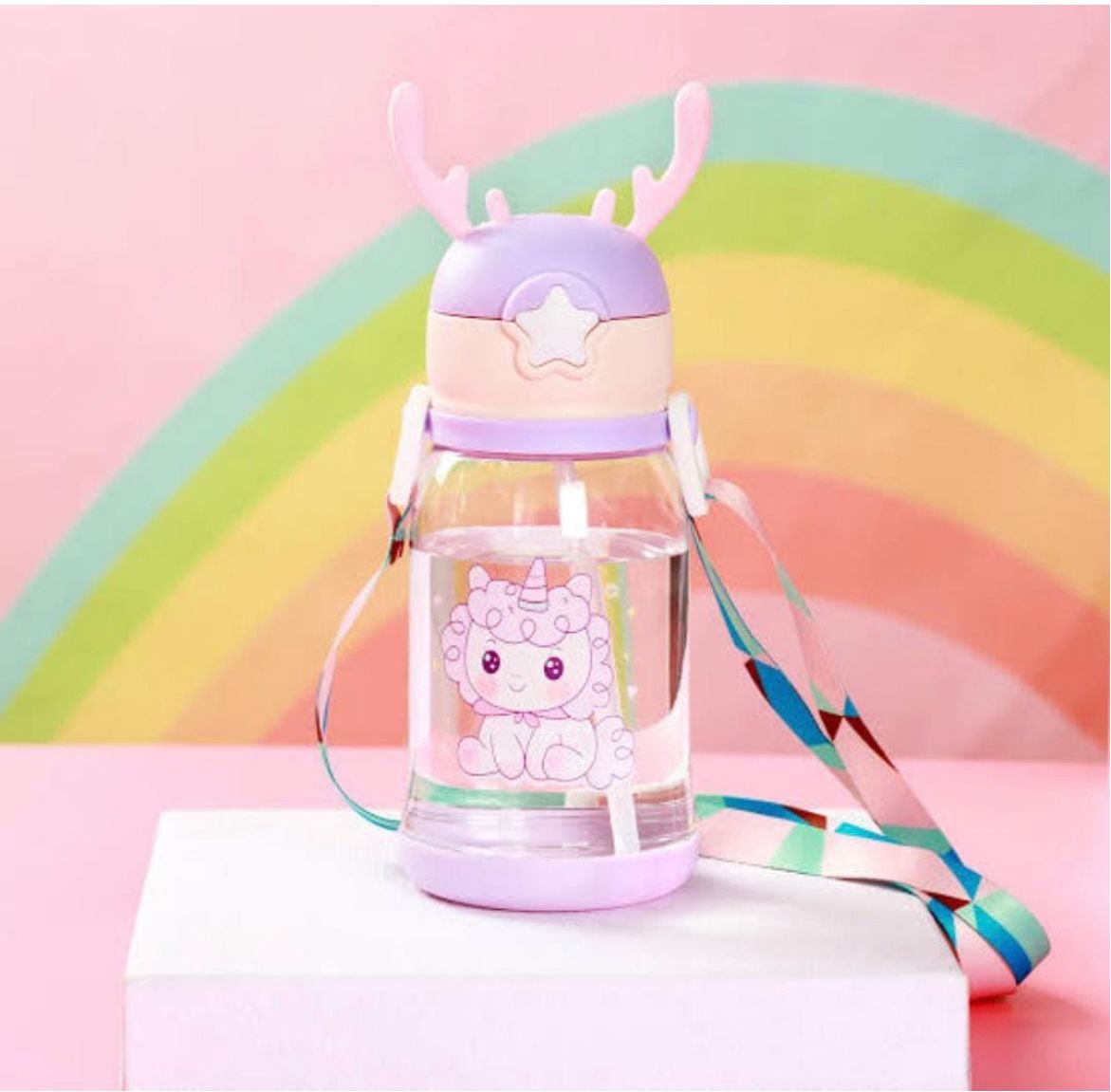 Cute Water Bottle with Sipper V PC MULTI COLOR