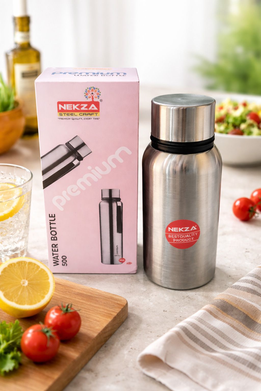Leakproof Stainless Steel Water Bottle for Travel Office & School 500 ml Water Bottle-image-25