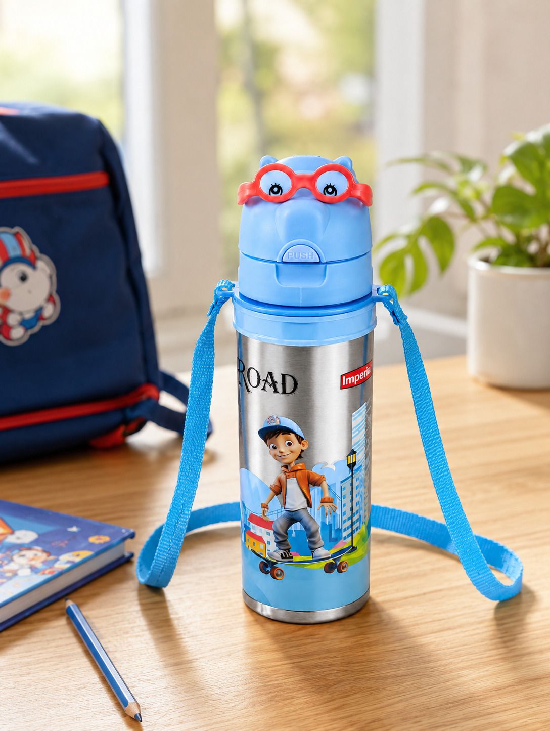 zerano enterprises Premium Kids Stainless Steel Water Bottle with Cartoon Design 300 ml Water Bottle-picture-42