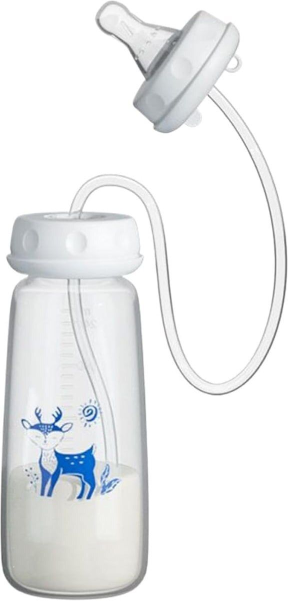 niralux impex Baby Feeding Bottle with Silicone Nipple Feeding Tube BPA Free Leakproof Milk - 150 ml-picture-17