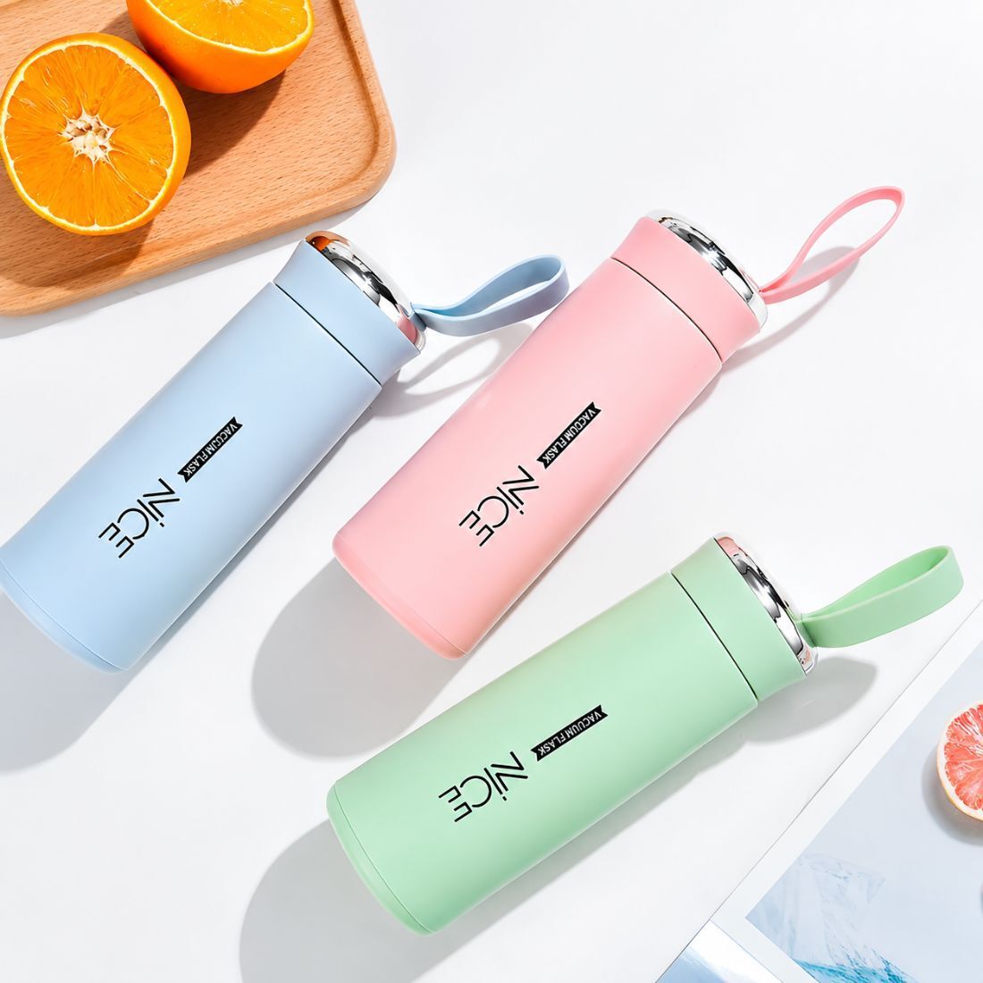 Set of 2 Water Bottle for School & Office | Leak Resistant Plastic Bottle Combo 400 ml Water Bottles-image-9
