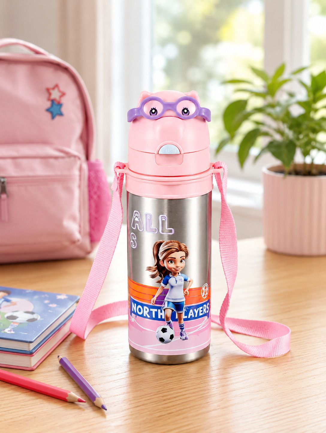 zerano enterprises Premium Kids Stainless Steel Water Bottle for School & Travel 300 ml Water Bottle-picture-47