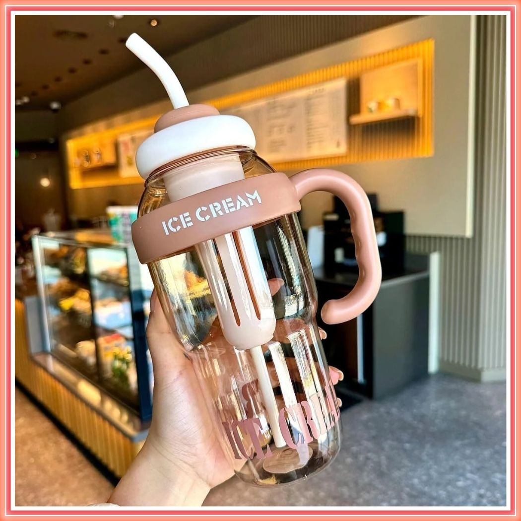 arkonnect Water bottle straw and handle ice cream Water bottle Detox Water Bottle 1300 ml-picture-46