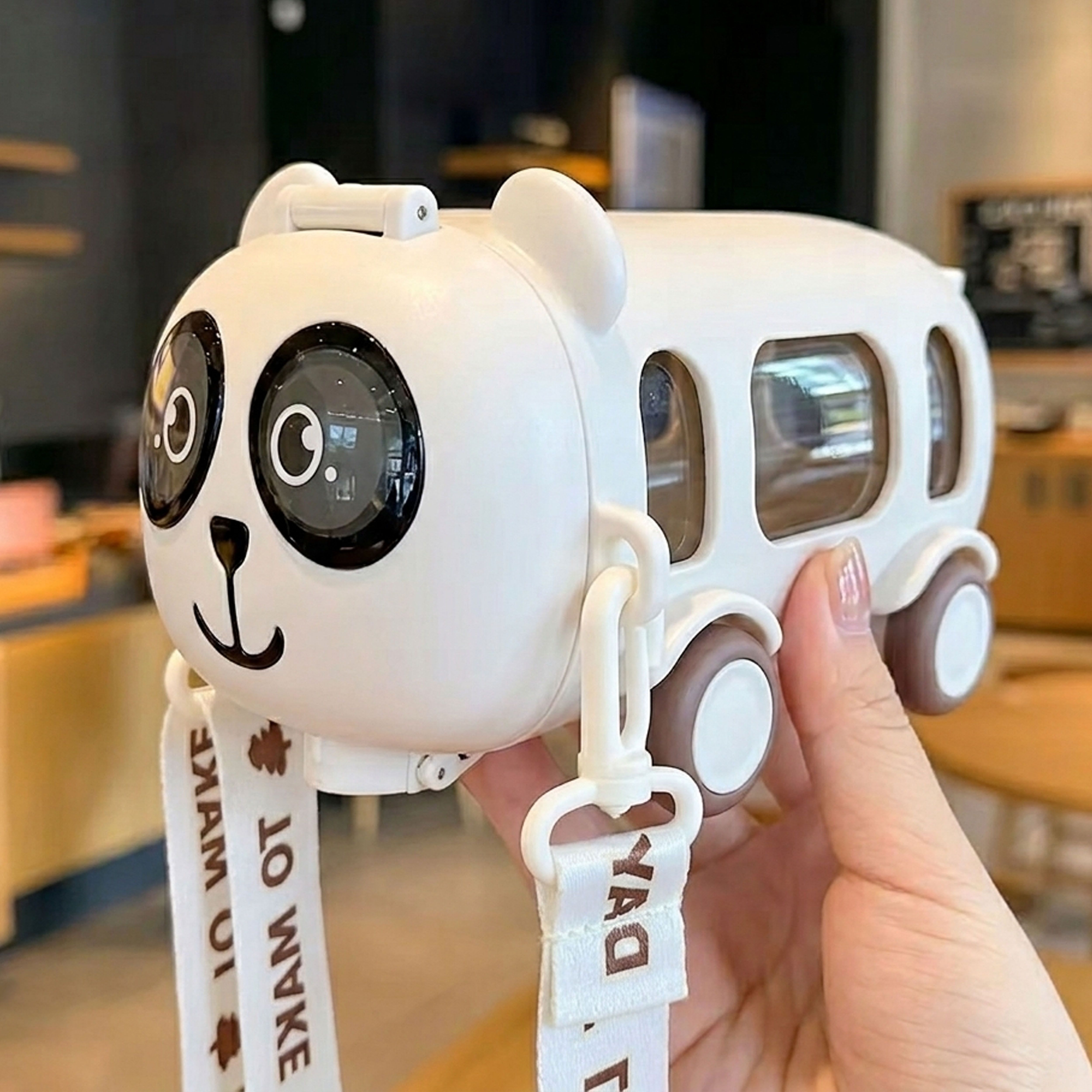 mhax Stylish Kids Water Bottle with Cute Bear Face and Leak Resistant Cap Design 500 ml Water Bottle-picture-21