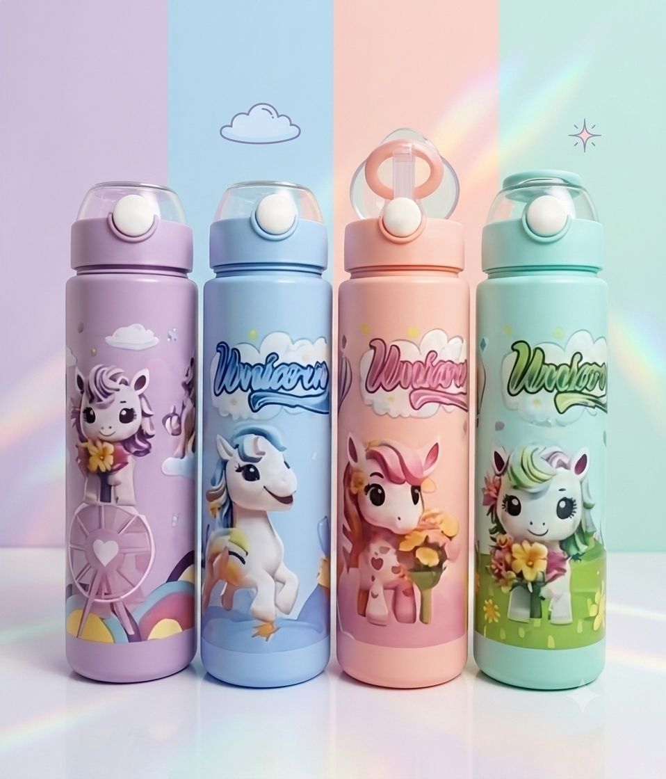 clickflix Unicorn_bottle_001 900 ml Water Bottle-picture-48