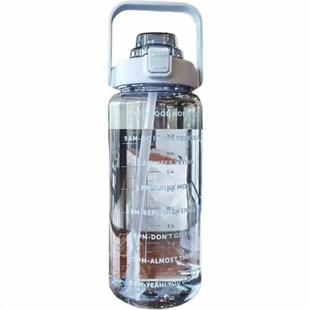 Fitness Motivational Water Bottle 2 Litre with Time Reminder, Flip-Top Lid 2000 ml Water Bottle-image-24