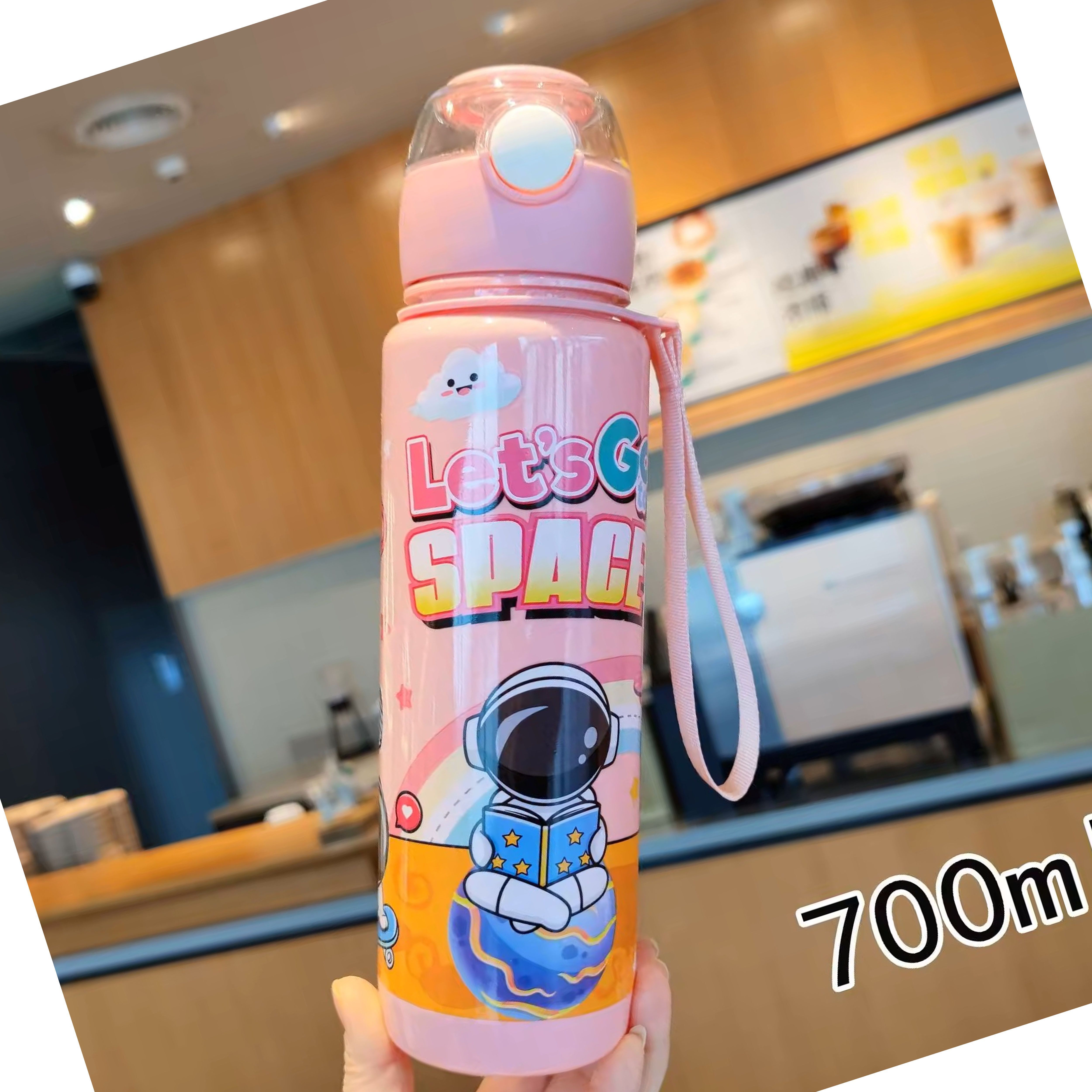 PortableBPA Free Tritan Kids Bottle Baby Bus Water Bottle Student Cute Straw Car 698 ml Water Bottle-image-43