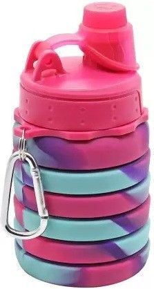 Expandable water bottle/Dark pink 500 ml-image-8