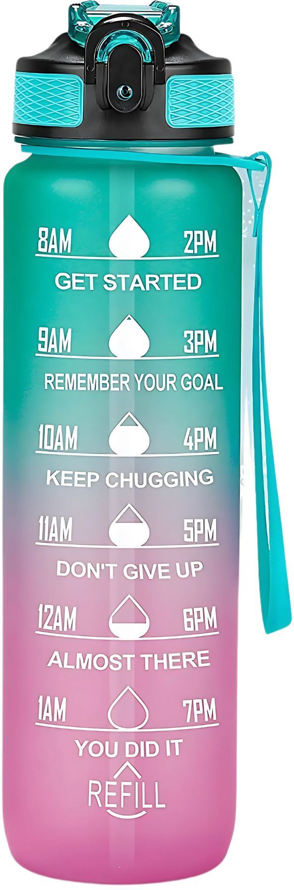 Motivational Water Bottle 1000 ml Water Bottle-image-47