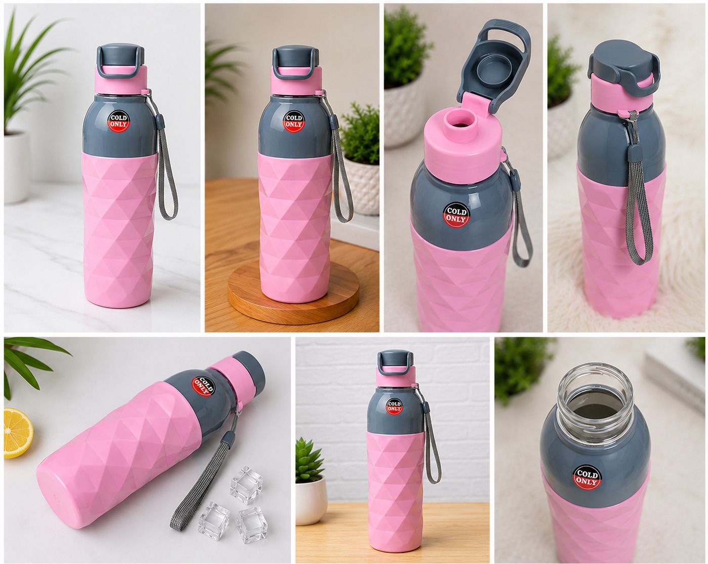zenvora Simran080 Pink 1 ml Water Bottle-picture-32