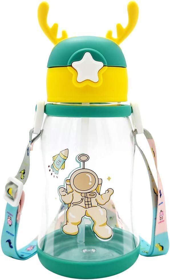 Rabbit Kids School water Bottle for girls and boys With Strap 600ml (Pack of 1,-image-1