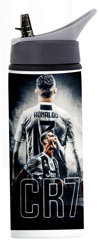 Ronaldo Sipper Water Bottle Aluminium For Bithday Boys Girls Friends (GS-340) 600 ml Water Bottle-image-38