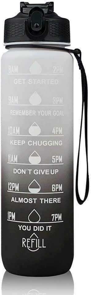 Water Bottle with Motivational Time Marker Sports School Office Gym Water Bottle 1000 ml Water Bottle-image-49