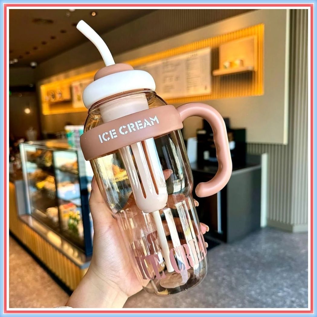 arkonnect Water bottle straw and handle ice cream Water bottle Detox Water Bottle 1300 ml-picture-43