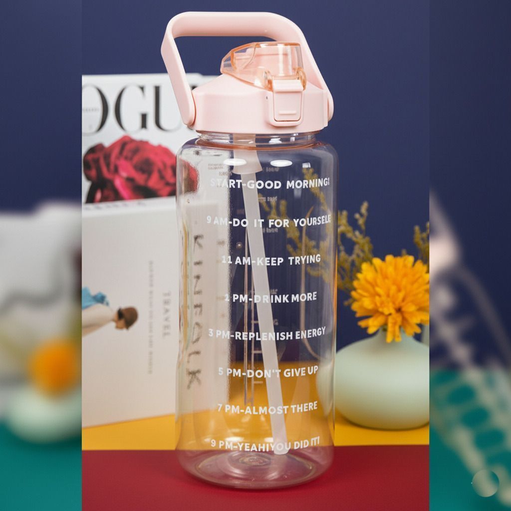 aaru enterprise 2ltr motivational large capacity water bottle - 06 1000 ml Water Bottle-picture-13