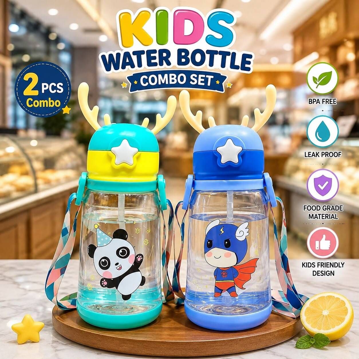 Little Aqua Series 600 ml Water Bottles-image-37