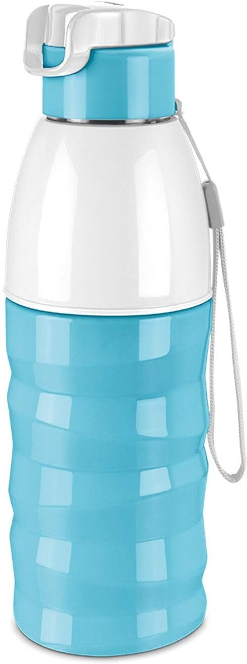 Plastic School Water Bottle with Strap & Flip Lock Cap Blue 900 ml Water Bottle-image-21