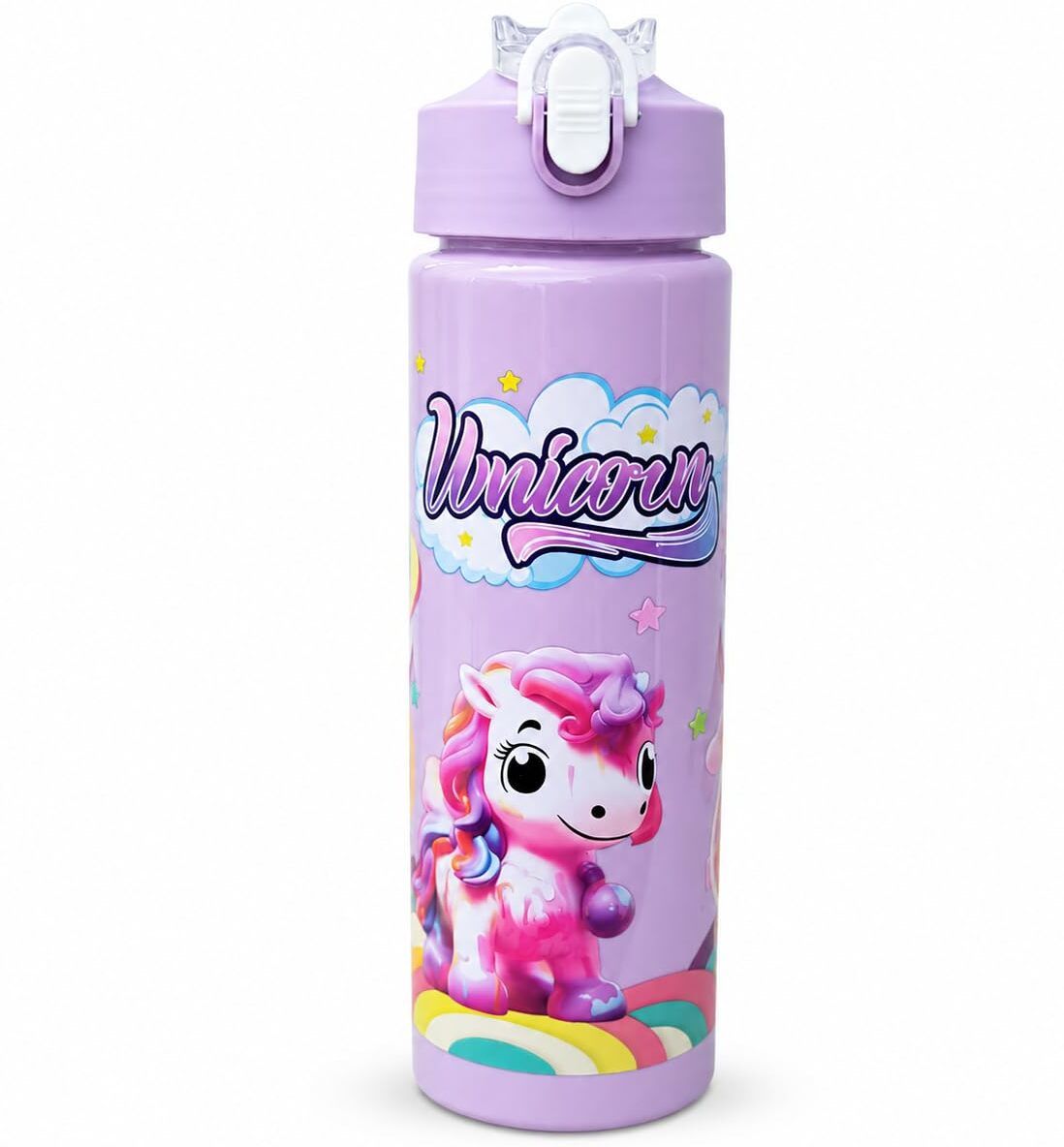decordine Cute Unicorn Sipper water Bottle with Straw & Lock Lid 900 ml Water Bottle-picture-29