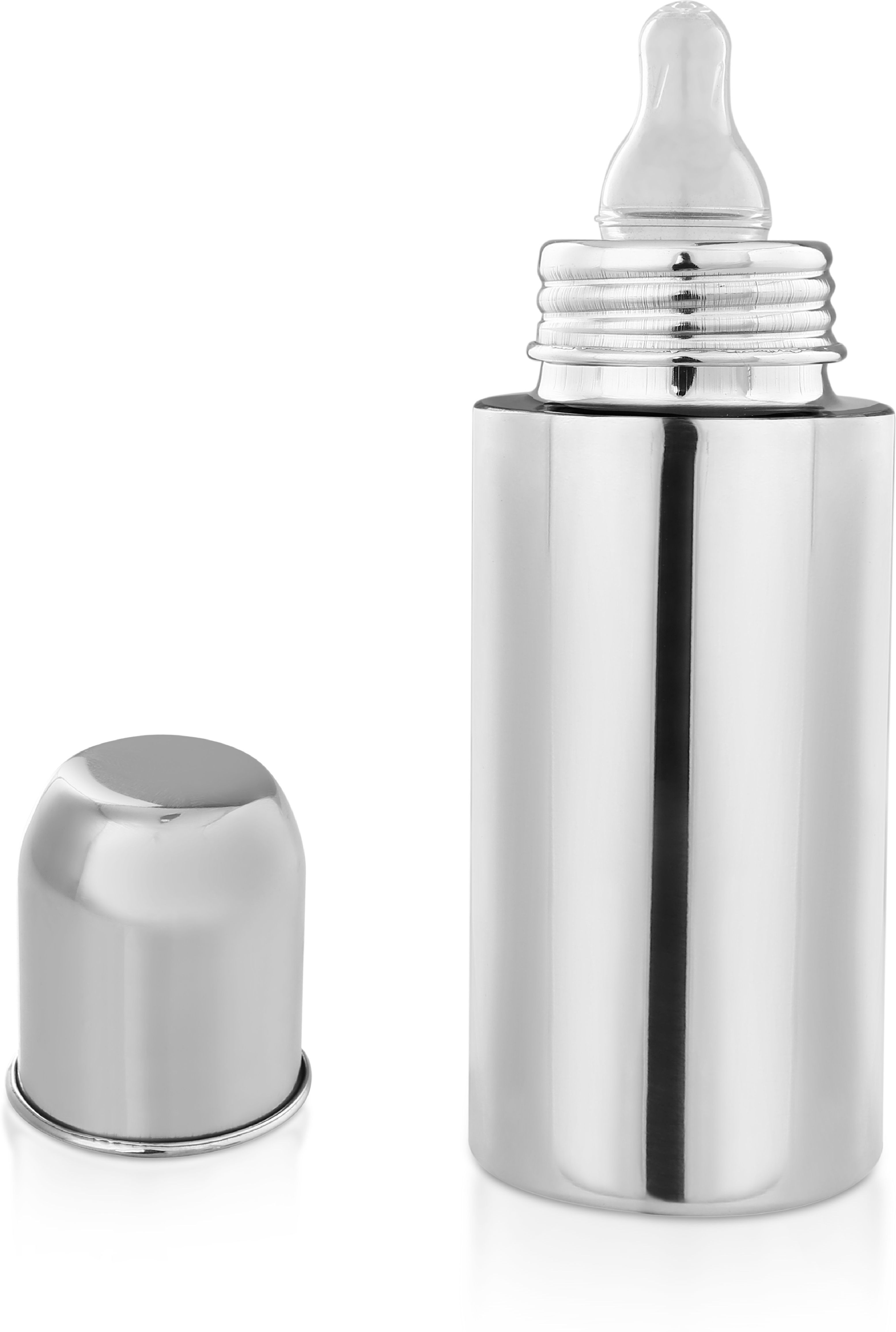 Stainless Steel Baby Feeding Bottle Pack of 1, 240 ML- Stainless Steel