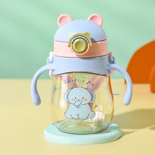 Cute Kids Water Bottle With Straw For Girls Children 410ml Large Capacity 400 ml Water Bottle-image-18