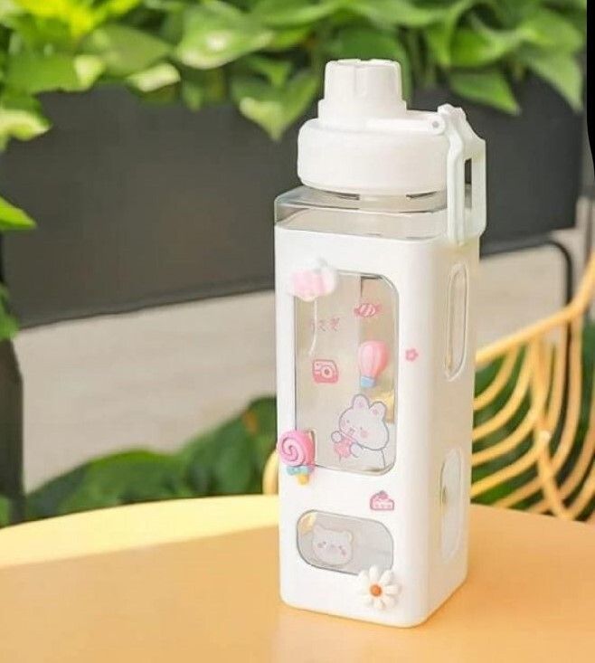 Kawaii kids Water Bottle with Straw and Sticker 700 ml Water Bottle-image-19