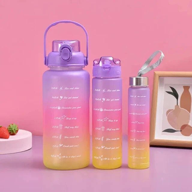 aaru enterprise Motivational Bottle Set 3200 ml Water Bottle-picture-42