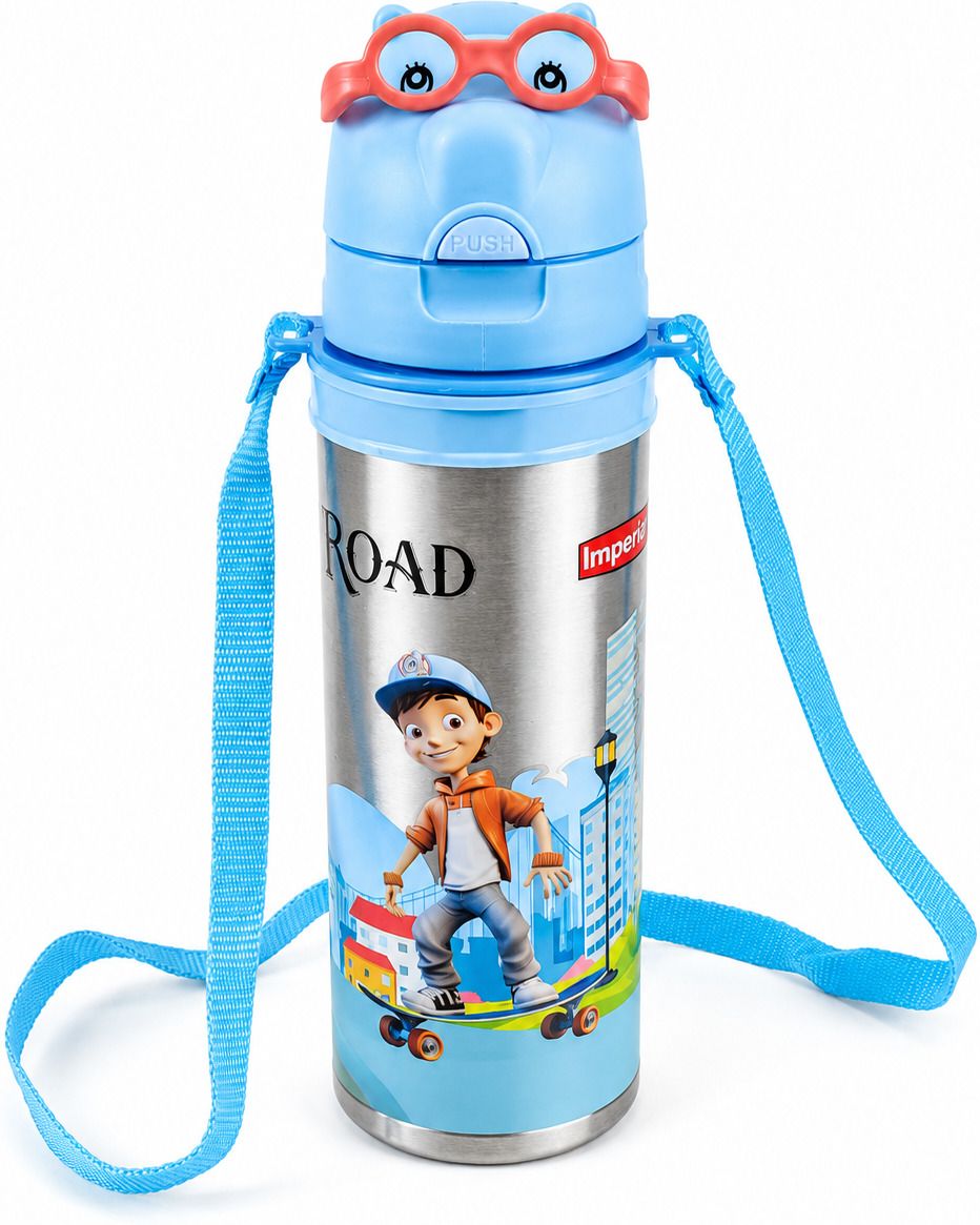 Premium Kids Stainless Steel Water Bottle with Cartoon Design 600 ml Water Bottle-image-36