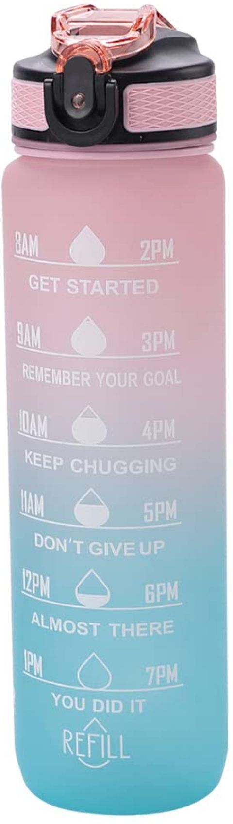 aaru enterprise Motivational Leakproof Drinking Water Bottle with Timer Reminder Marks 1000 ml Water Bottle-picture-14