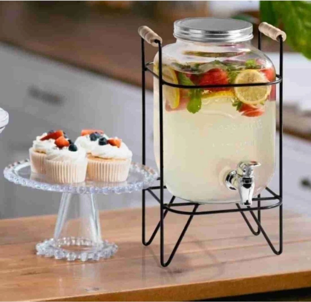 Lemon tea Mason Jar glass 5000 ml with stand Bottom Loading Water Dispenser-image-33