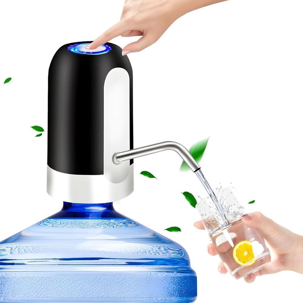 comfortinglives Water Bottle Pump Portable USB Powered with Steel Outlet for Drinking Water Can Bottled Water Dispenser-picture-3