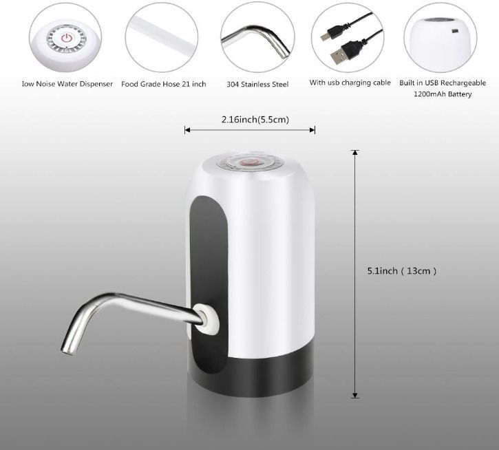 aervista Automatic Water Can dispenser pump with Rechargeable Battery for 20 Ltr 189 Bottom Loading Water Dispenser-picture-23