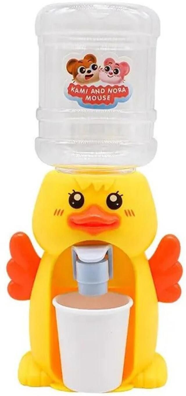 cozycart Kids Mini Duck Water Dispenser Toy with Cup & Bottle | Plastic Drinking Toy Bottom Loading Water Dispenser-picture-42