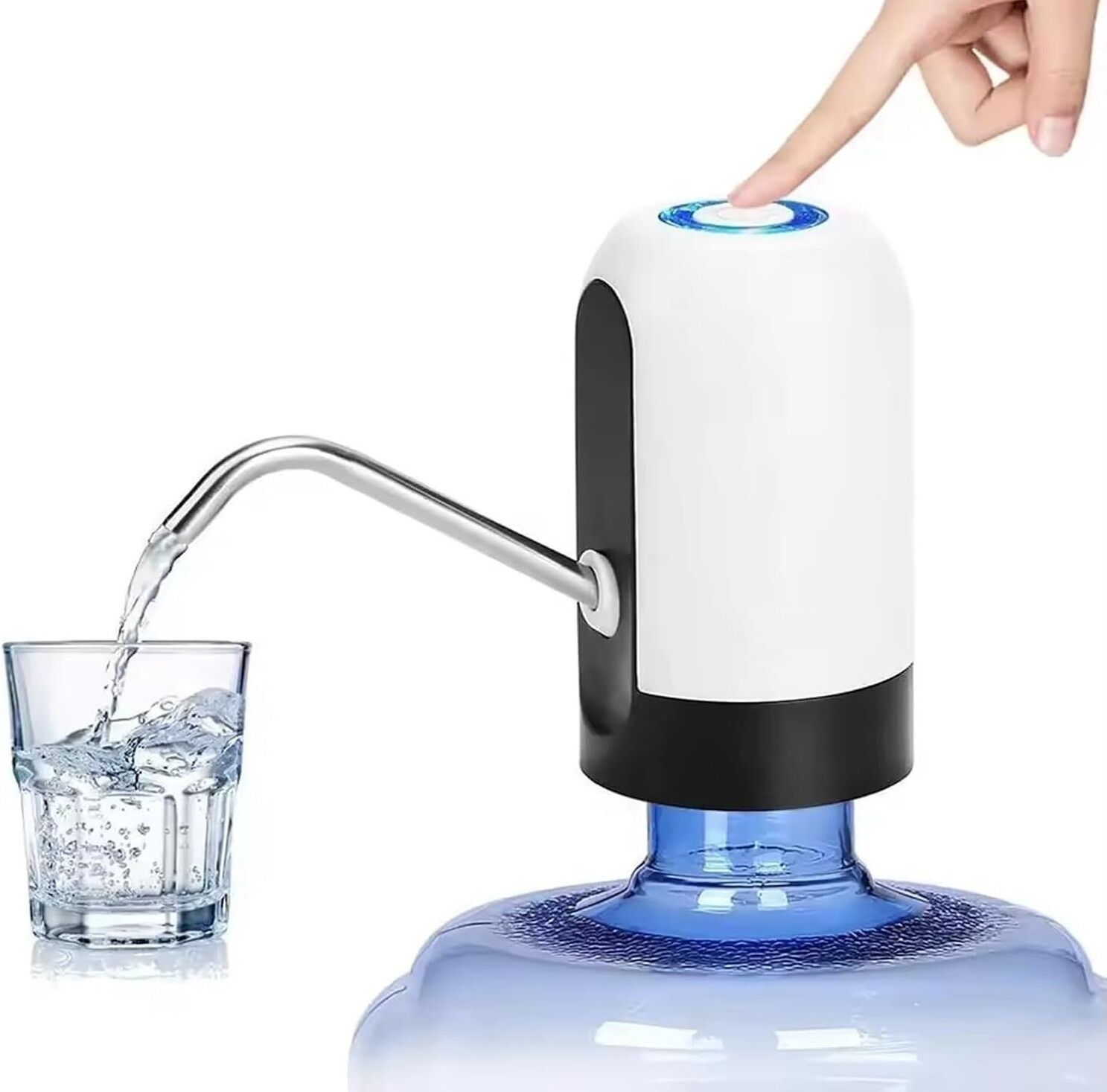 Comfortinglives Portable Water Pump Dispenser ABS Body Steel Nozzle for Can Bottom Loading Water Dispenser-image-4