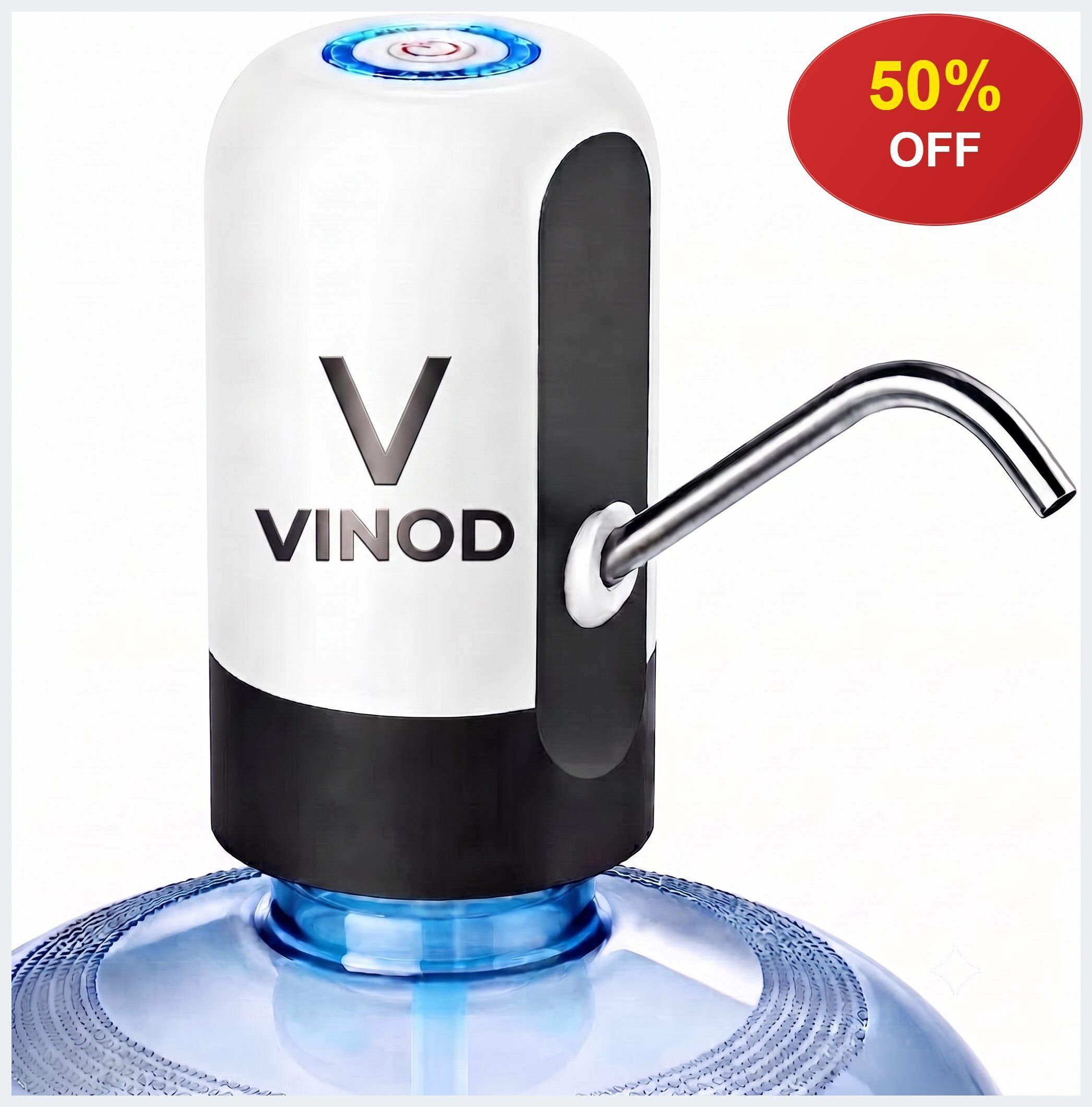 vinodex Wireless Water Can Dispenser Pump Rechargeable USB Electric 20L Bottom Loading Water Dispenser-picture-20