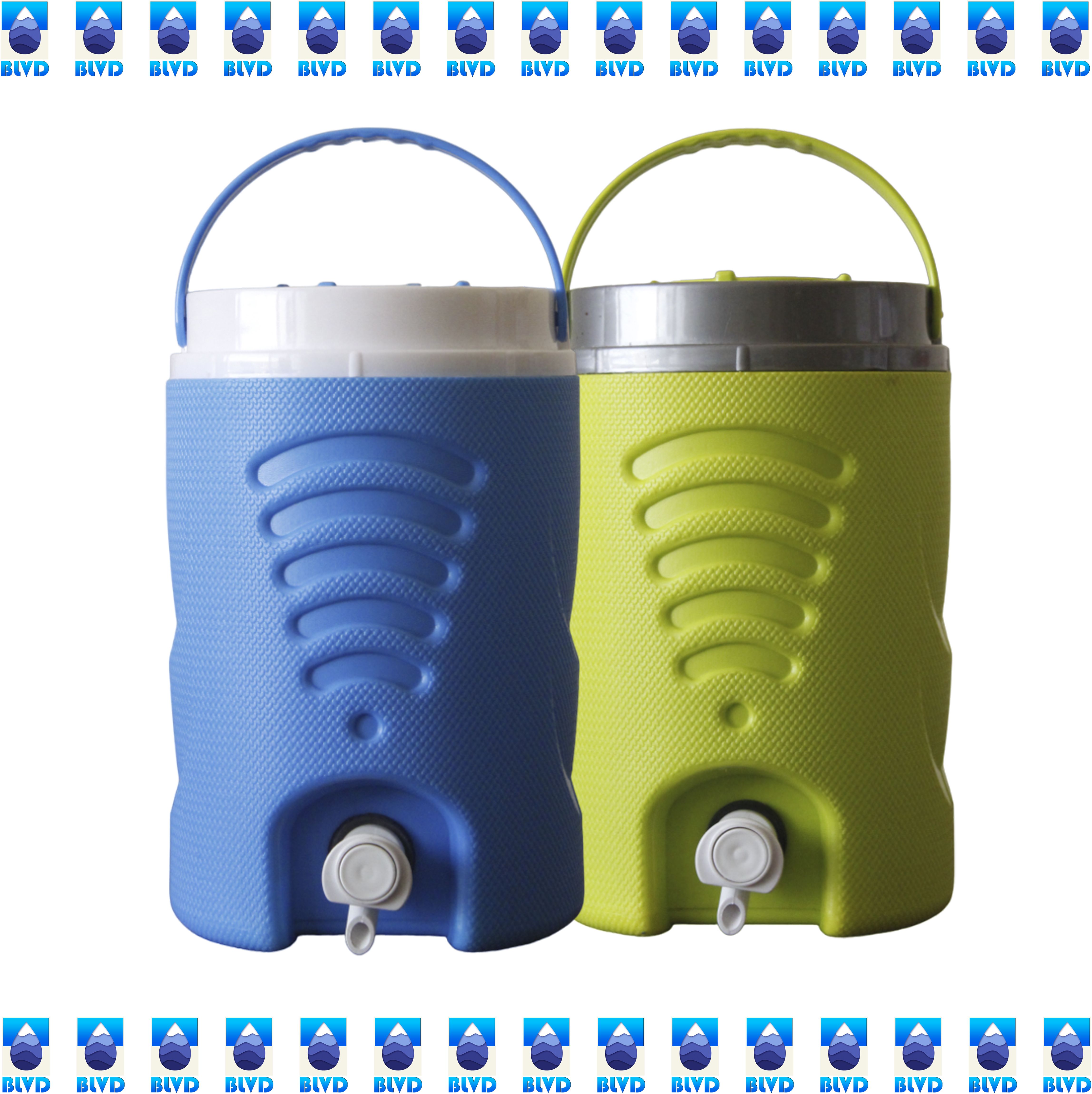 5 L Sky Blue and 5 L Green Jar 2 NOS 10 L Drum