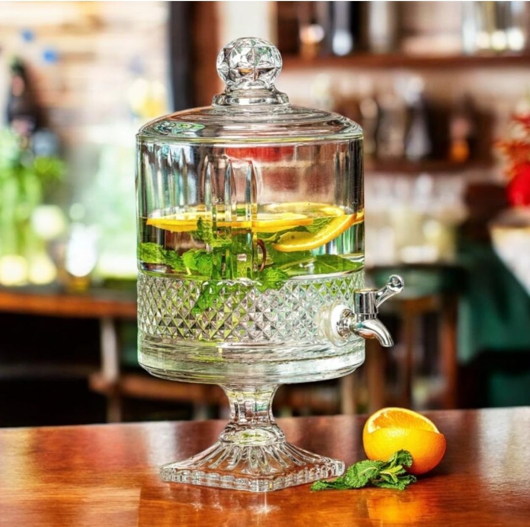 dsrpc 4.5L Glass Beverage Dispenser with Tap,Juice, Lemonade, Server for Home, Bottom Loading Water Dispenser-picture-22