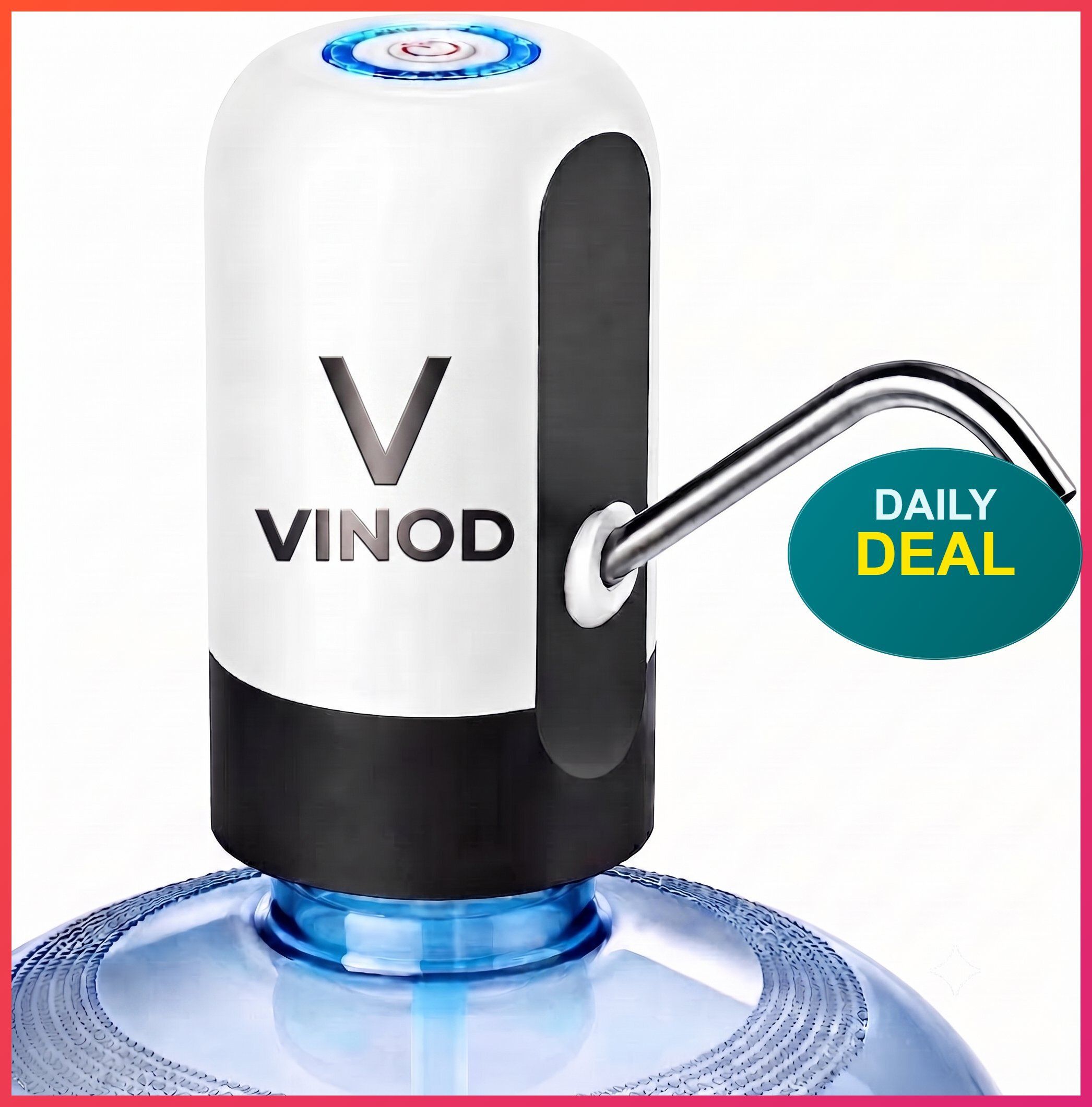 vinodex Electric Portable Pump Rechargeable Wireless Mini Automatic 20L Bottom Loading Water Dispenser-picture-27