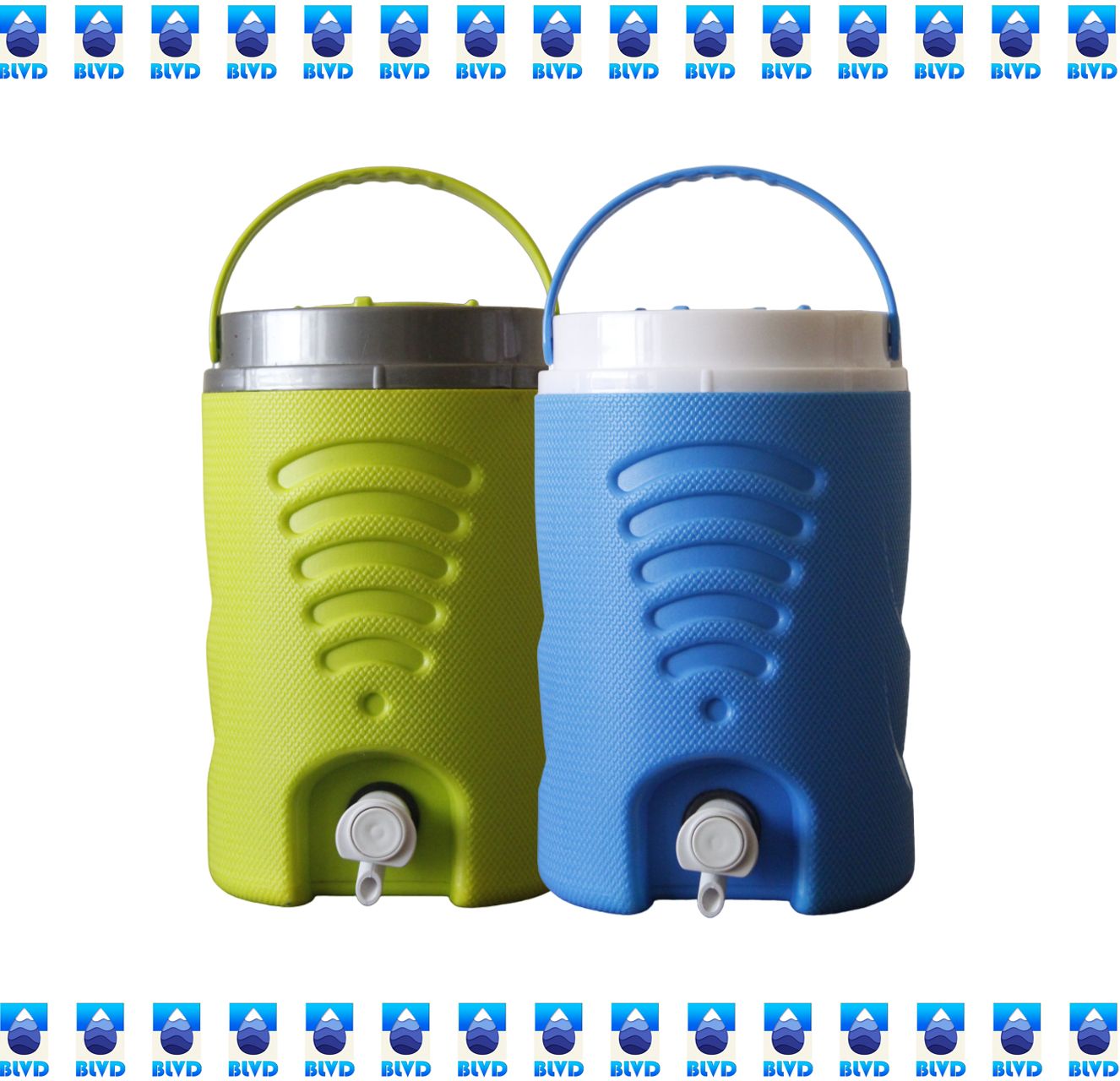 5 L Green Jug and 5 L Blue jug 5 L Drum