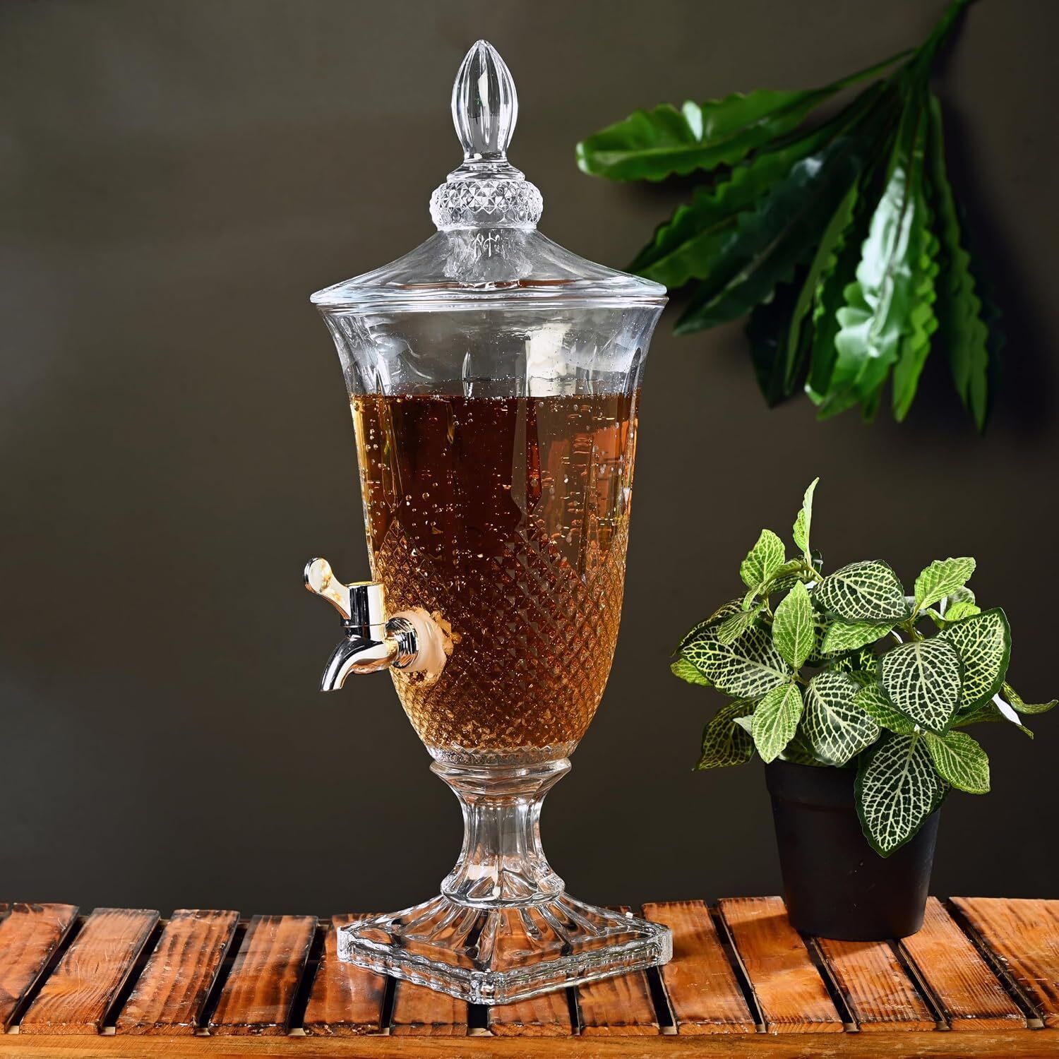 smilery Water, Juice Liquor Dispenser, Glass Beverage with tap, Beverage Jar 3000 ml Bottom Loading Water Dispenser-picture-14