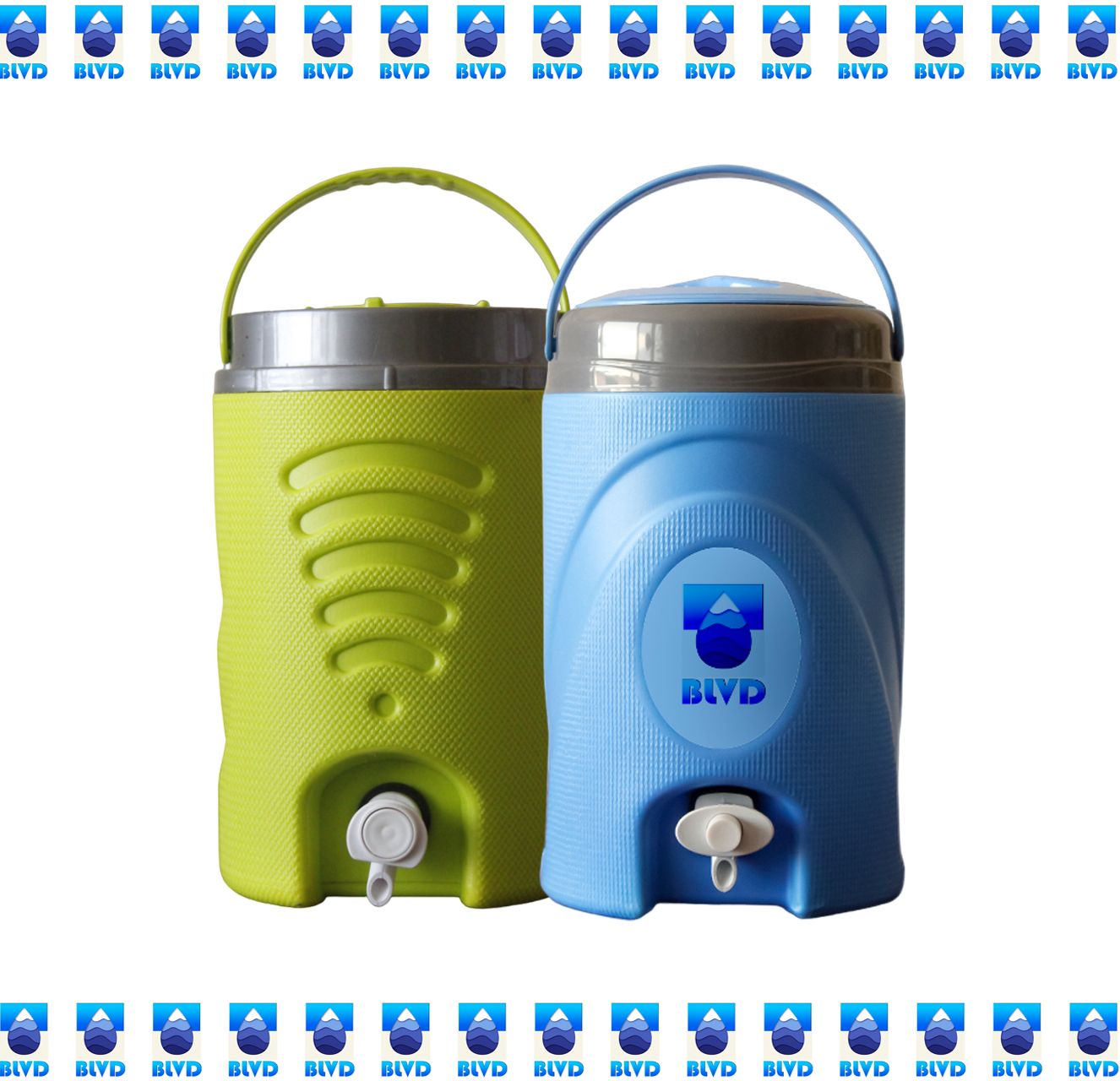 5 L Green Jug and 6L Blue jug 11 L Drum