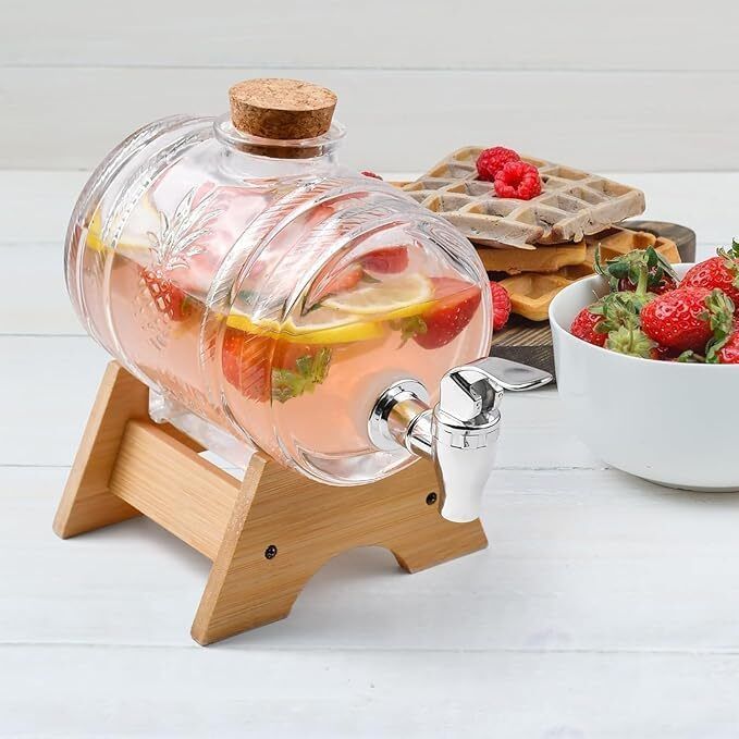 tdmm 3 LTR Water with Tap Stand Leak Proof Beverage Dispenser with Wooden Caps 1 Bottom Loading Water Dispenser-picture-38