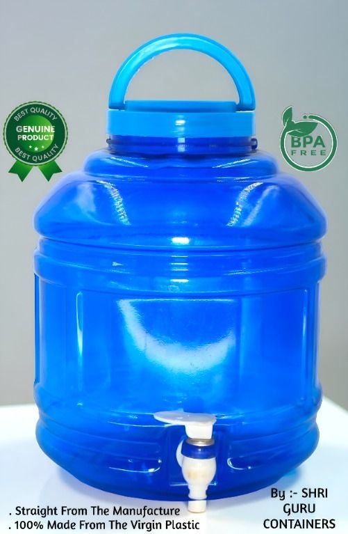 10 LTR BLUE MATKA WITH CAP Bottled Water Dispenser-image-36