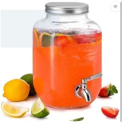 homensk 4 Litre Airtight Water Dispenser with Lid and Detox Water Mason Jar Liquid Bottled Water Dispenser-picture-11